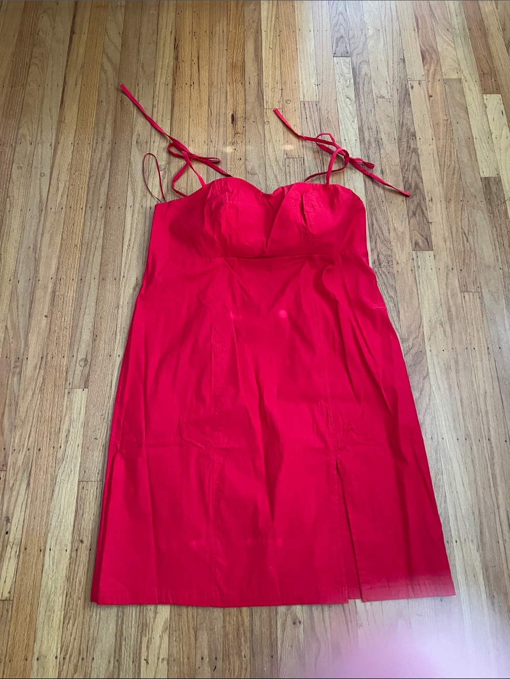 Anthropologie Red Tie-Shoulder plus size Dress